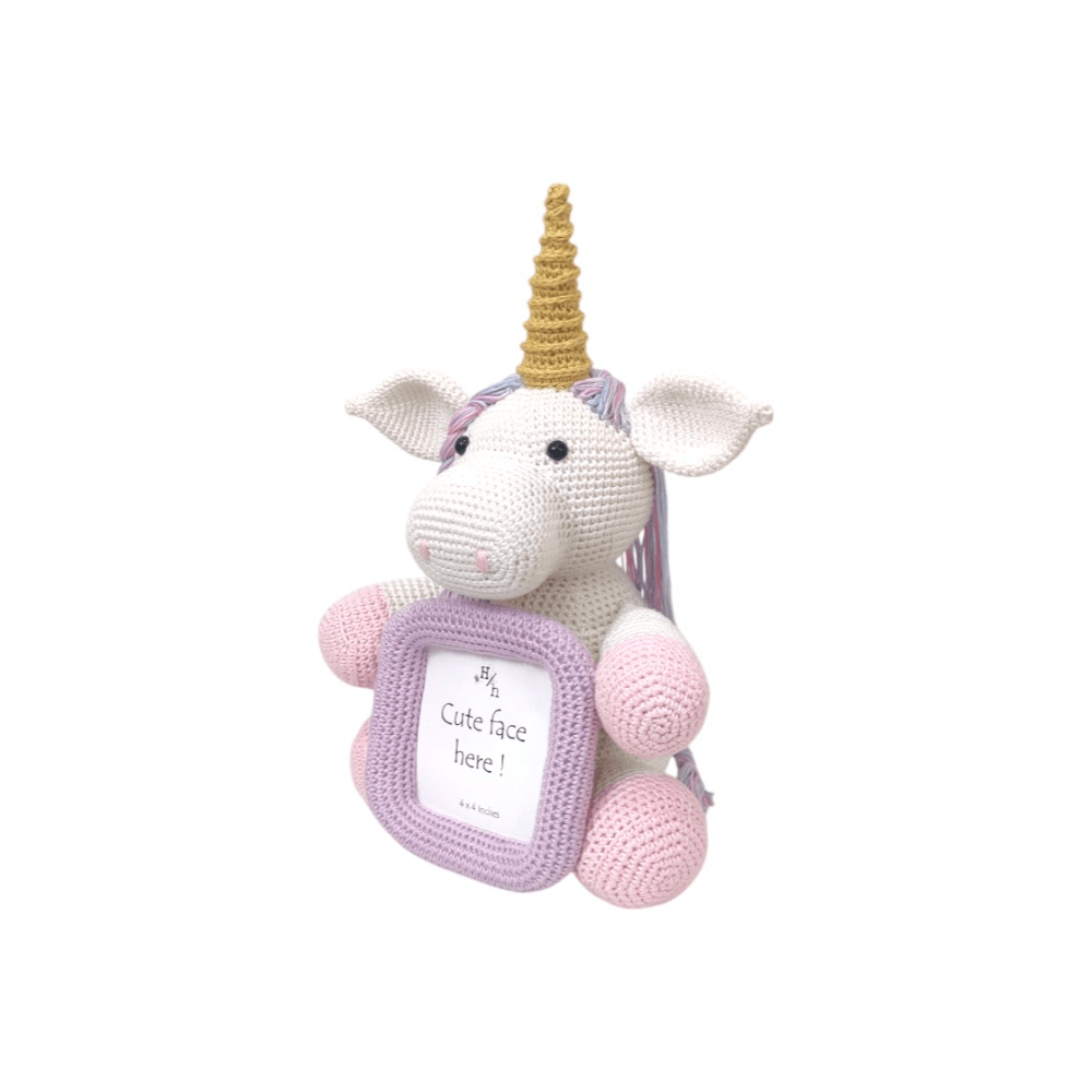 Haute by Hand Unicorn Frame - White &amp; Pink
