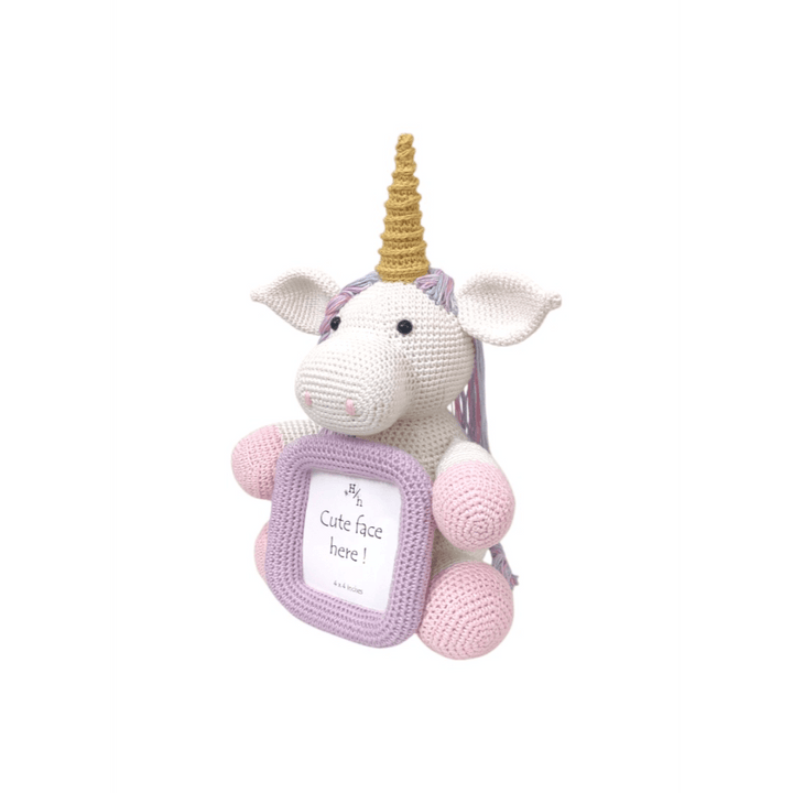 Haute by Hand Unicorn Frame - White &amp; Pink