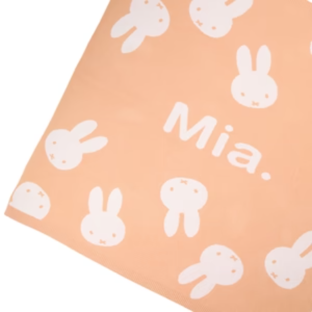 NamelyCo Miffy Name Blanket - Peach Fuzz