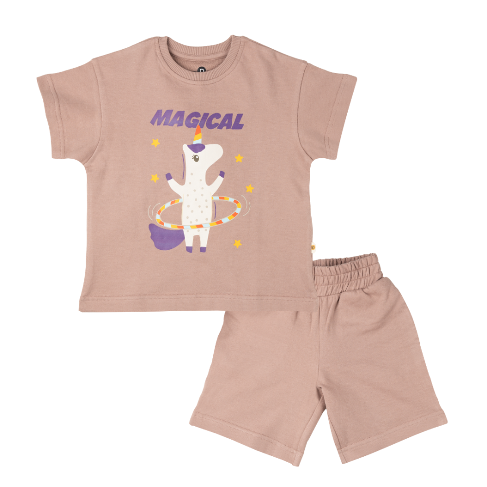 Dulaar Tee &amp; Shorts Co-ord Set - Uma the Unicorn