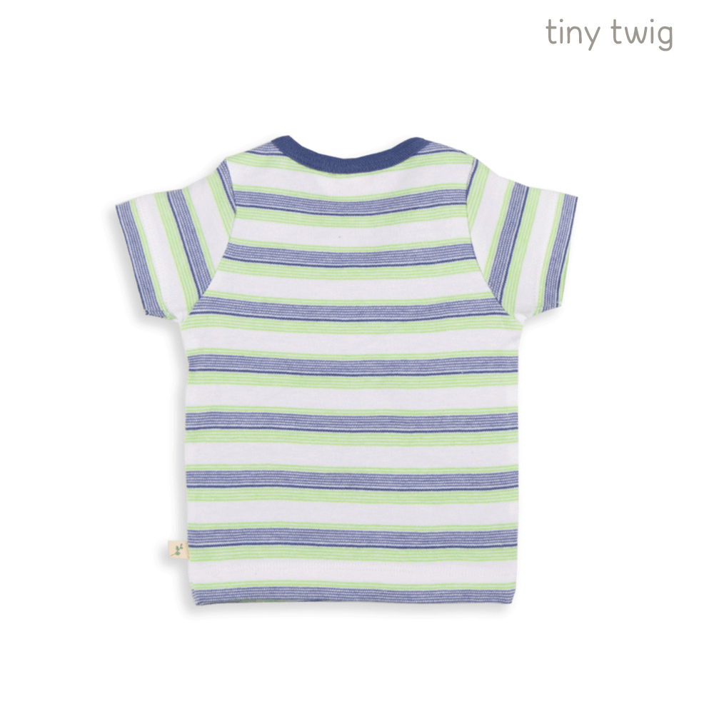 Tiny Twig Polo Tee Cactus Stripes