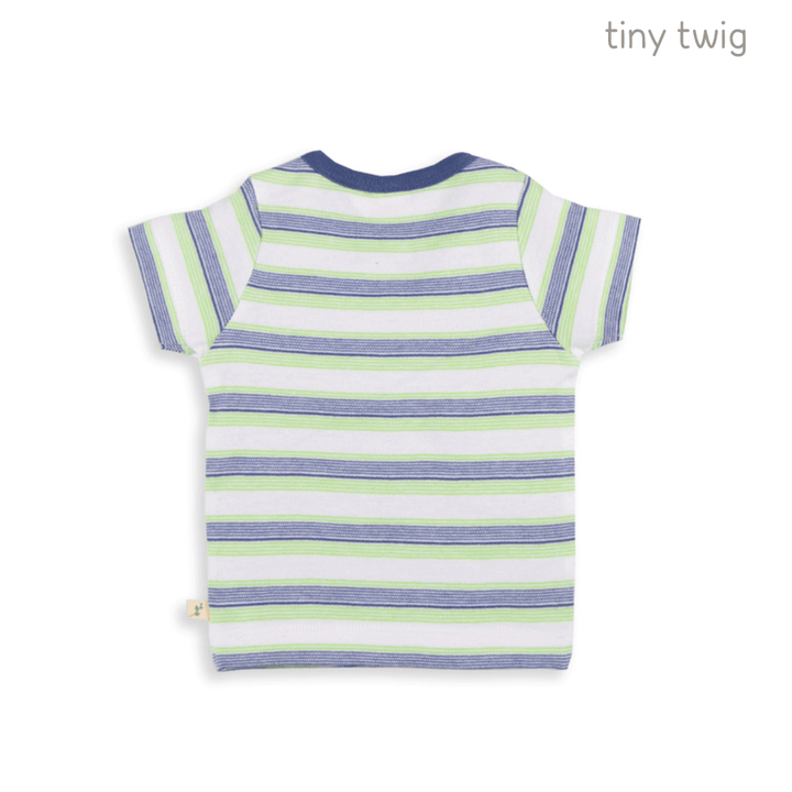 Tiny Twig Polo Tee Cactus Stripes