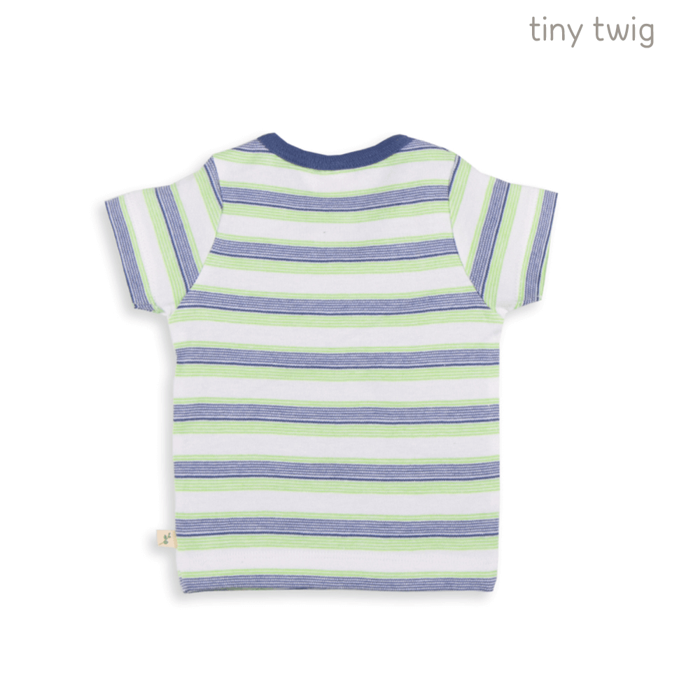 Tiny Twig Round Neck Tee Cactus Stripes