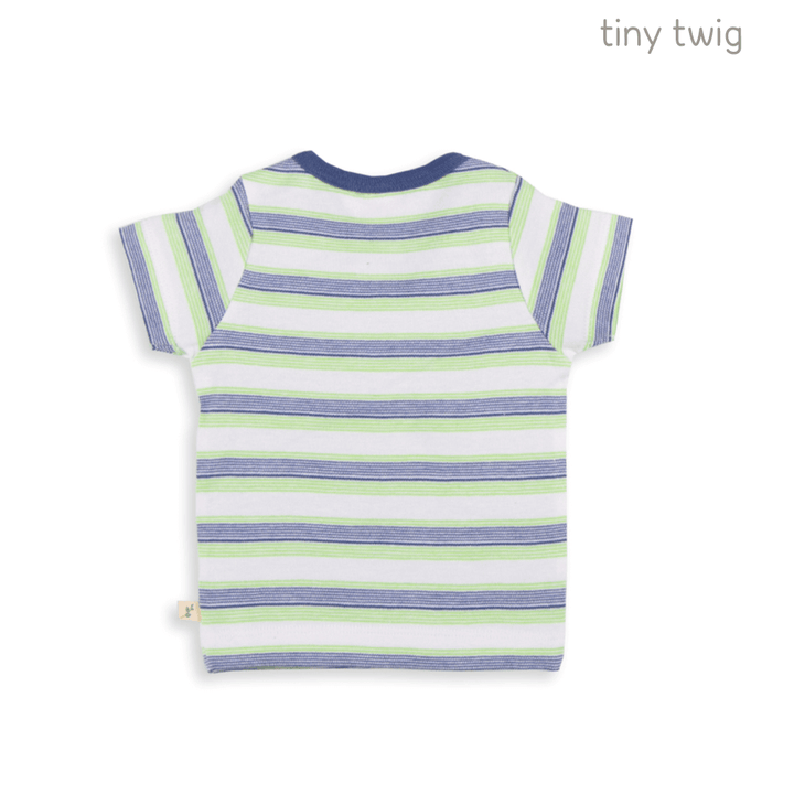 Tiny Twig Round Neck Tee Cactus Stripes