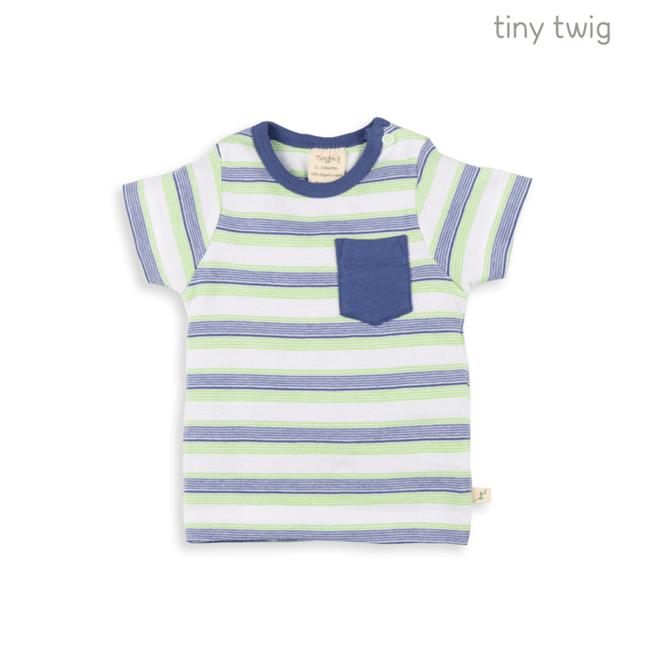 Tiny Twig Round Neck Tee Cactus Stripes