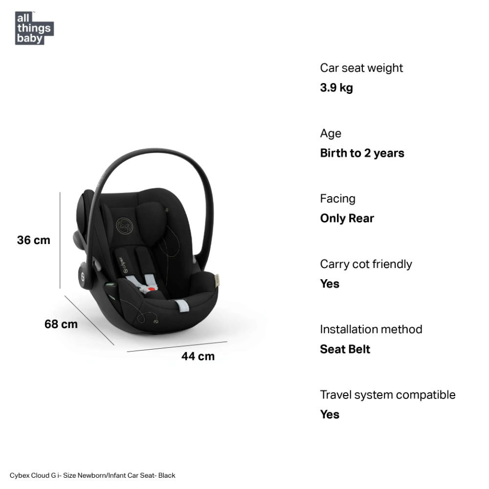 Cybex Cloud G Newborn/Infant Car Seat-Magic Black