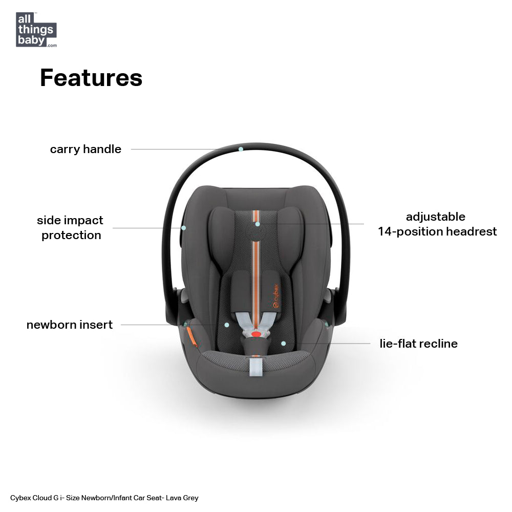 Cybex Cloud G Newborn/Infant Car Seat - Lava Grey