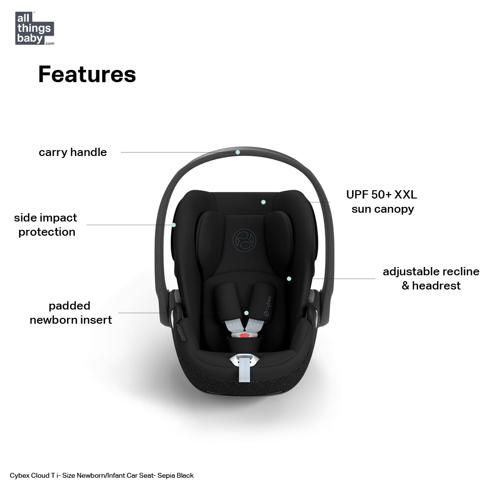 cybex t i size Cybex Cloud T i-Size Newborn and Infant Rear-Facing Car Seat with Side – AllThingsBaby.com