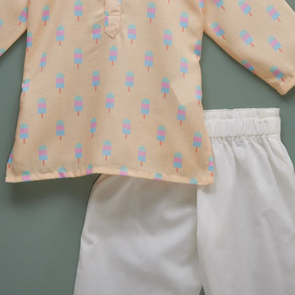 Liz Jacob Comfortable Light Cotton Nightwear Pyjama Sets - Sweet Dreams - Orange