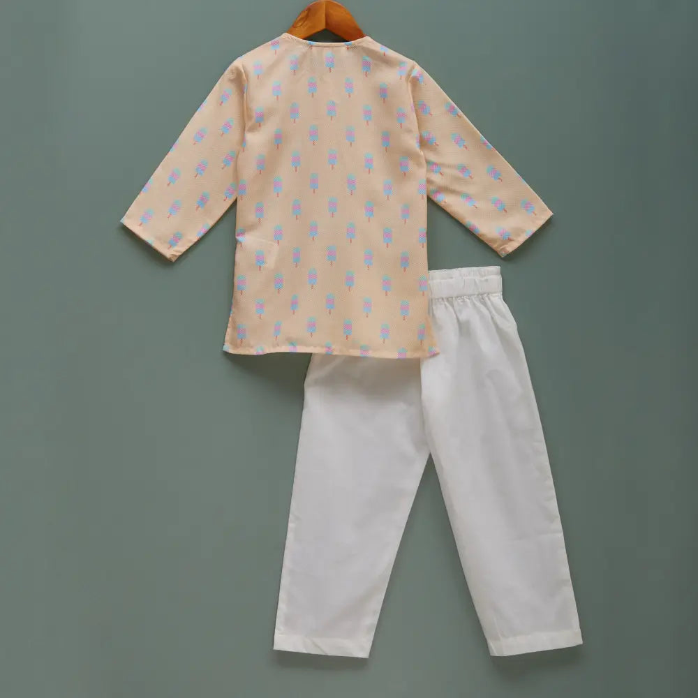 Liz Jacob Comfortable Light Cotton Nightwear Pyjama Sets - Sweet Dreams - Orange