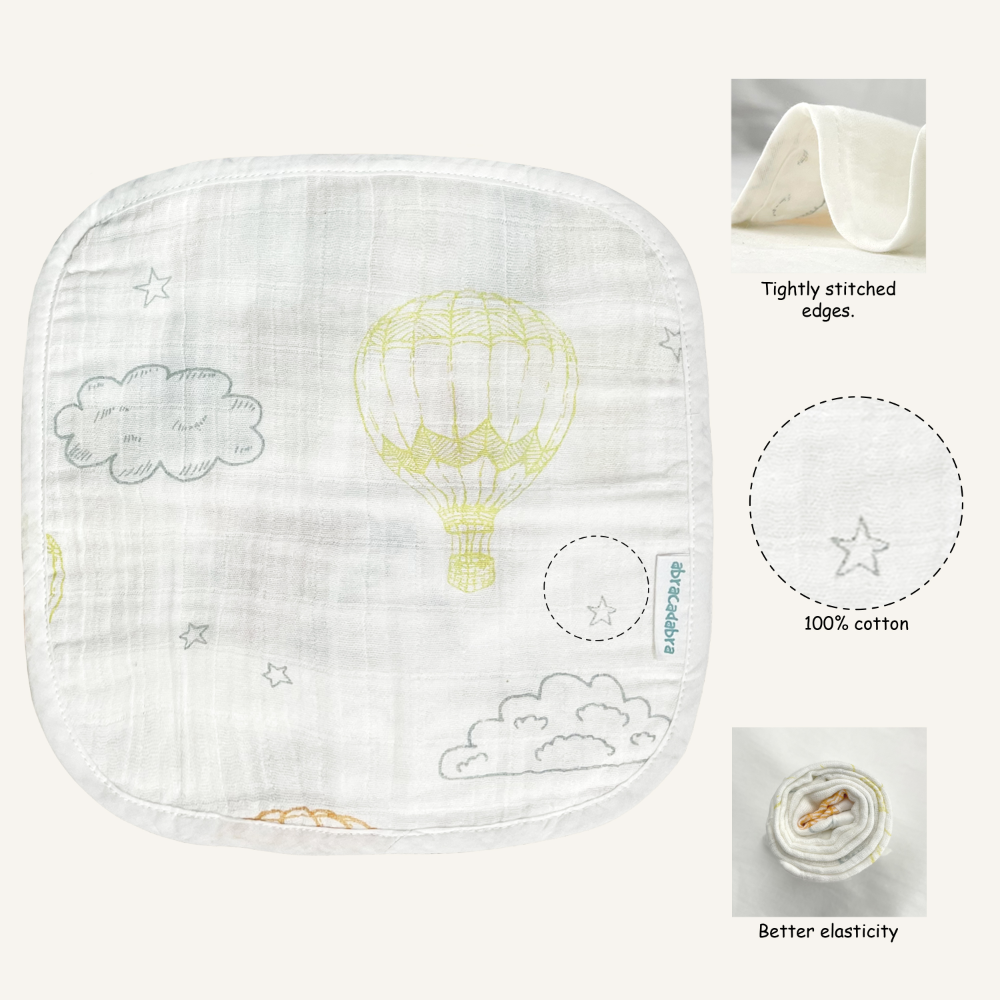 Abracadabra Muslin Wipes (Set of 3)