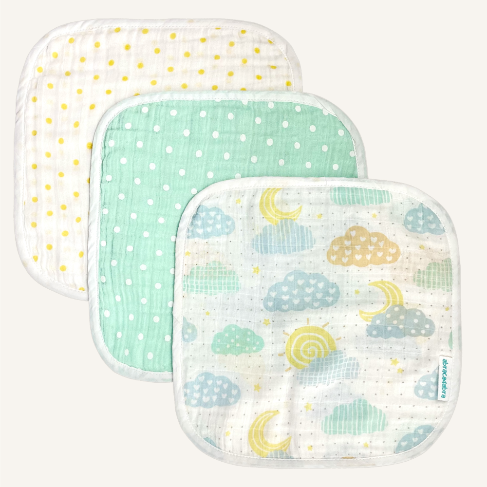 Abracadabra Muslin Wipes (Set of 3)