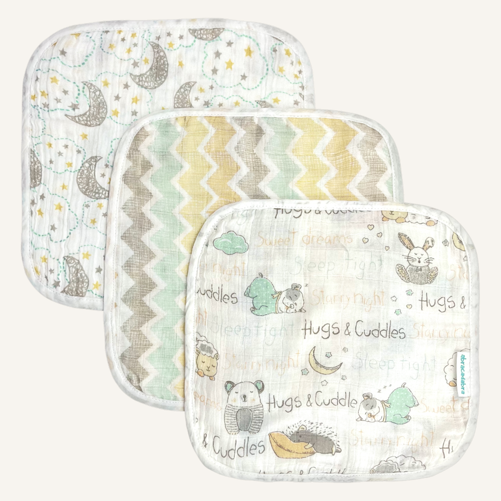 Abracadabra Muslin Wipes (Set of 3)