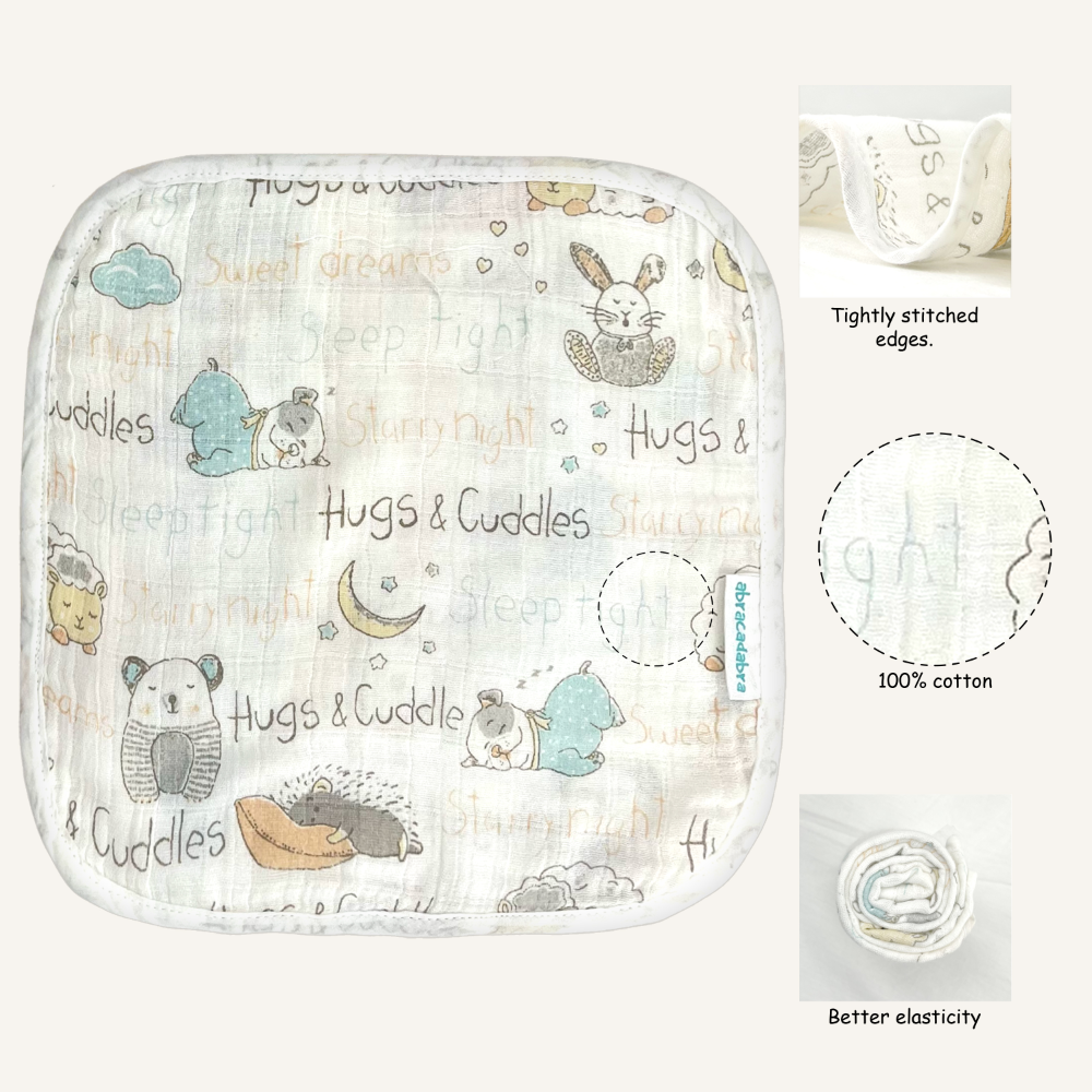 Abracadabra Muslin Wipes (Set of 3)