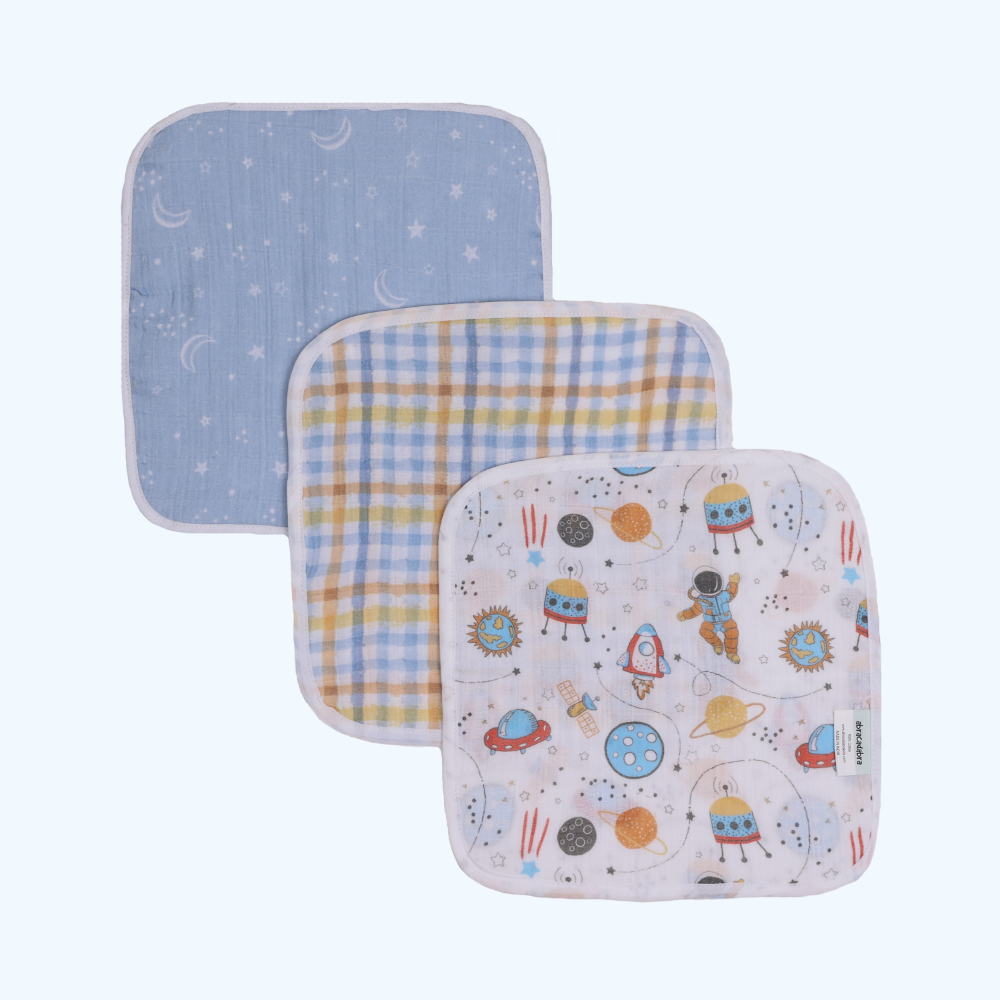 Abracadabra Muslin Wipes (Set of 3)