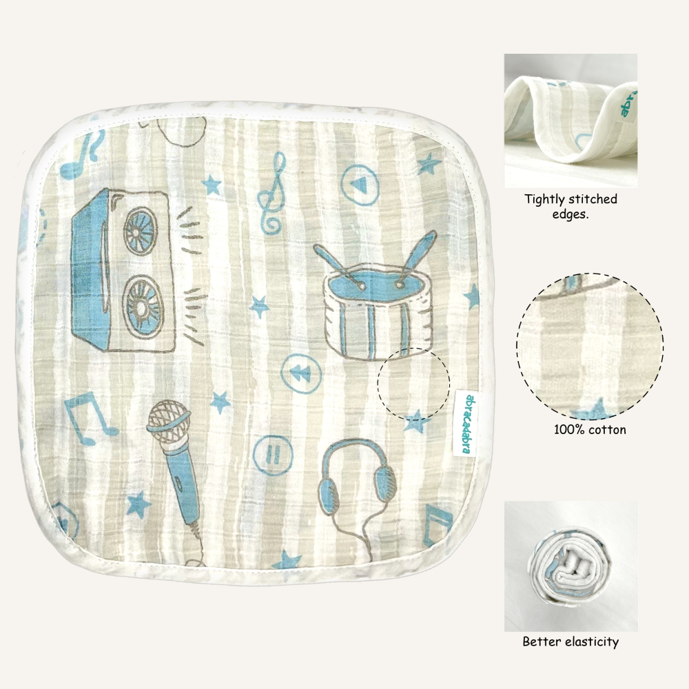 Abracadabra Muslin Wipes (Set of 3)