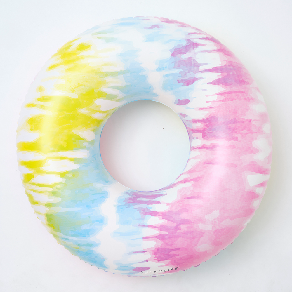 SUNNYLiFE Inflatable Pool Ring Tie Dye Sorbet