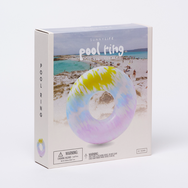 SUNNYLiFE Inflatable Pool Ring Tie Dye Sorbet