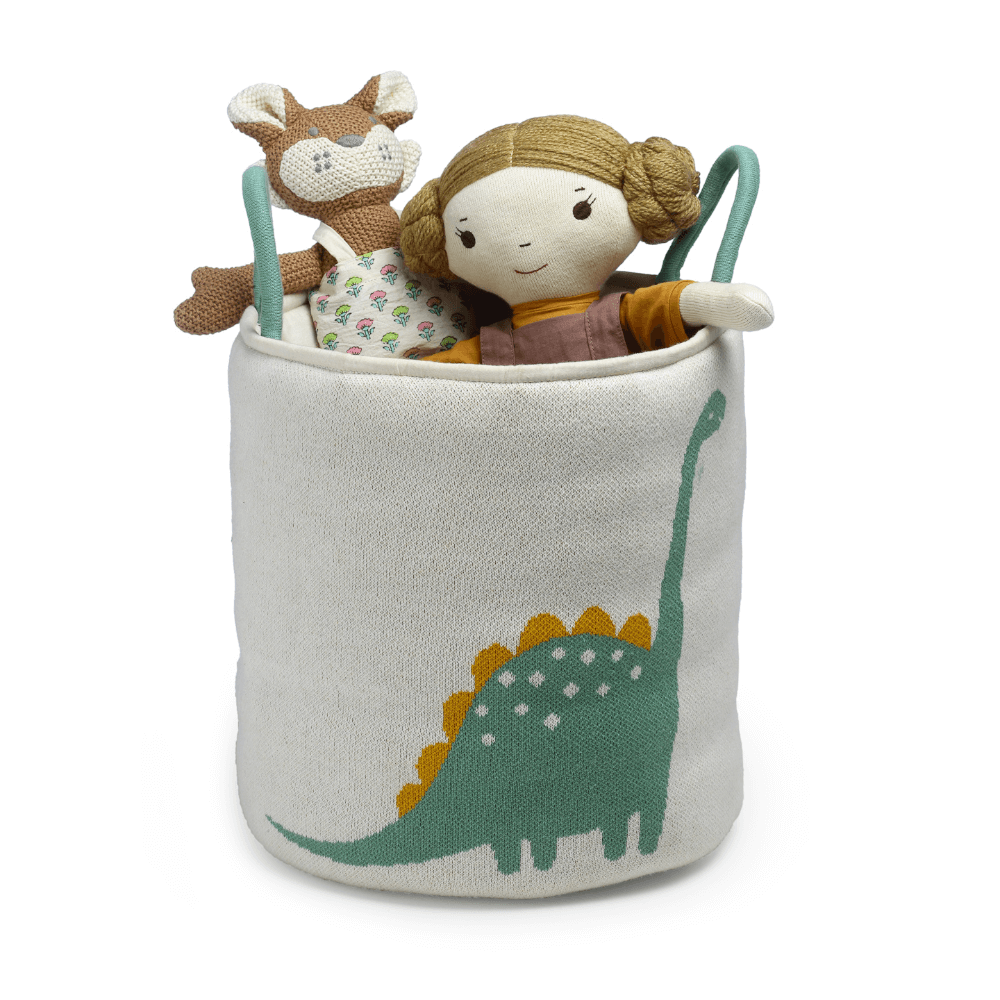 The Baby Trunk Dinosaurs Knitted Basket