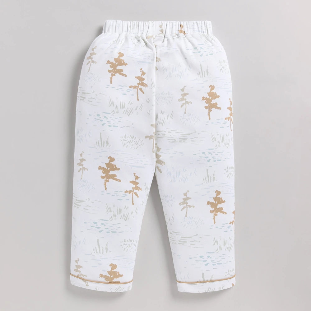 Cot &amp; Candy Baby Organic Classic Collar PJ Set - Cuddle Bear