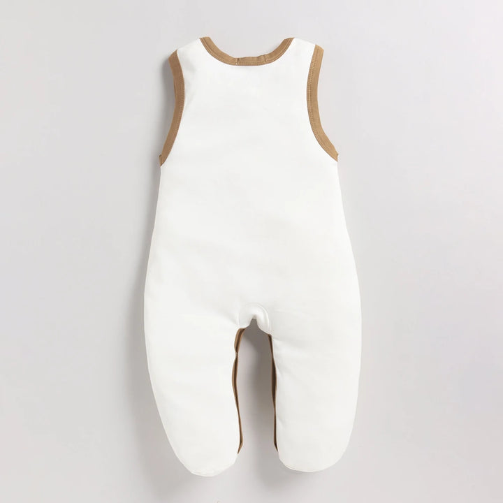 Cot &amp; Candy Baby Organic S/S Footed Romper with Long sleeve Tee - Cuddle Bear