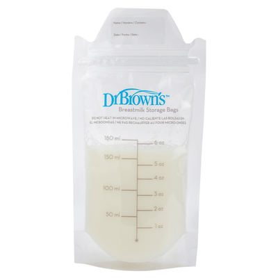 Dr. Browns Breastmilk Storage Bags, 25-Pack - White