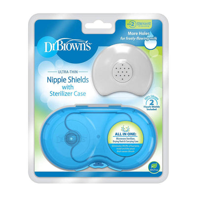 Dr. Brown's Nipple Shields 2-Pack With Sterilizer Case