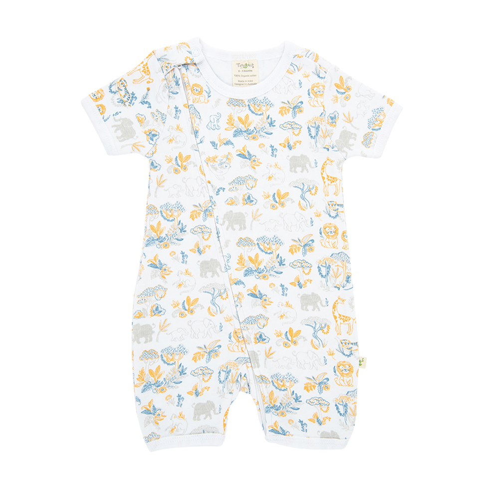 Tiny Twig Short Sleeve Zipsuit - Discovery