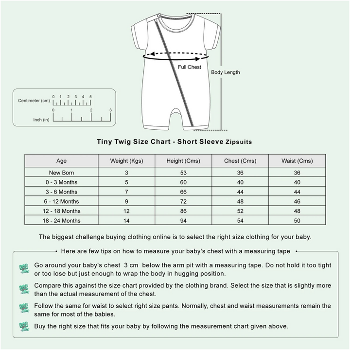 Tiny Twig Short Sleeve Zipsuit - Sail Boats