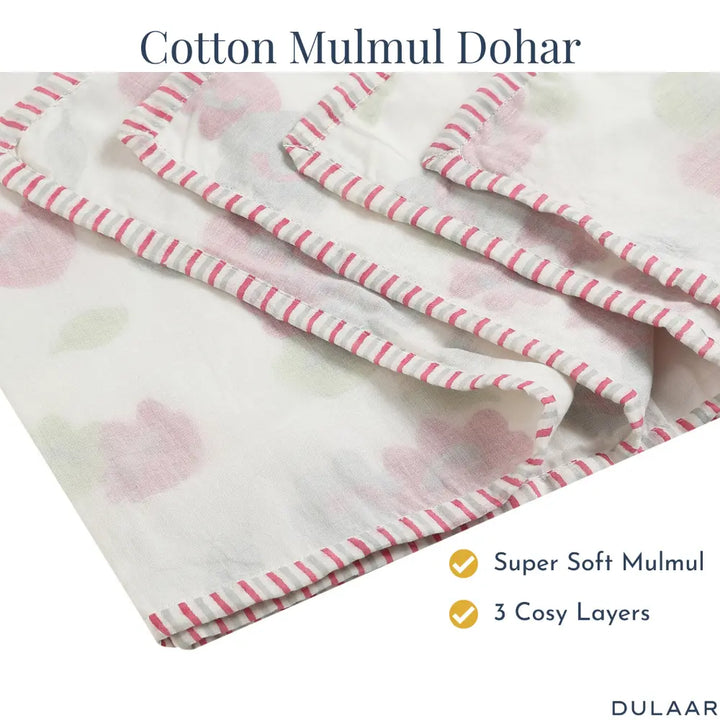 Dulaar Mulmul Muslin Dohar | Hand-Block Printed - Breezy Buds