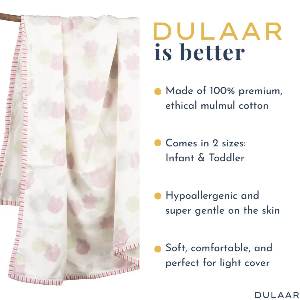Dulaar Mulmul Muslin Dohar | Hand-Block Printed - Breezy Buds