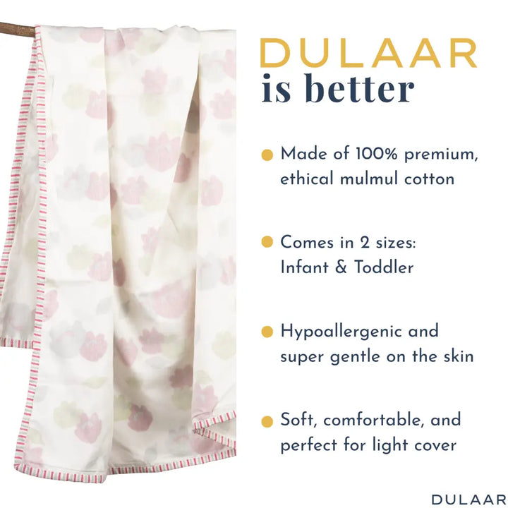 Dulaar Mulmul Muslin Dohar | Hand-Block Printed - Breezy Buds