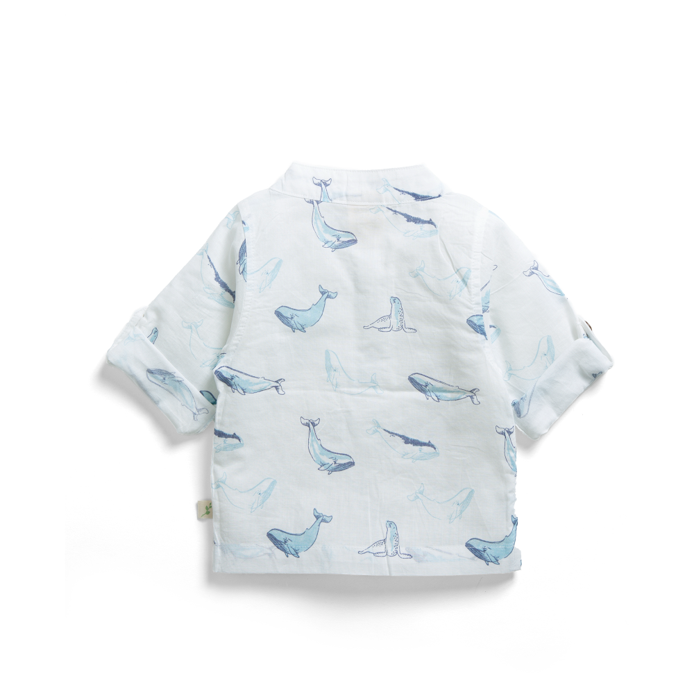 Tiny Twig Gandhi Shirt - Dolphin