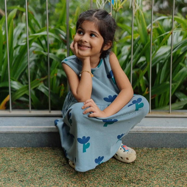 Dulaar Organic Cotton Dress - Blue