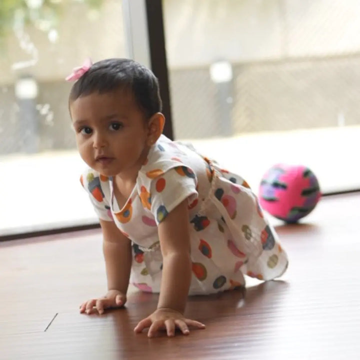 Dulaar Organic Muslin Dress - Bubble Pops