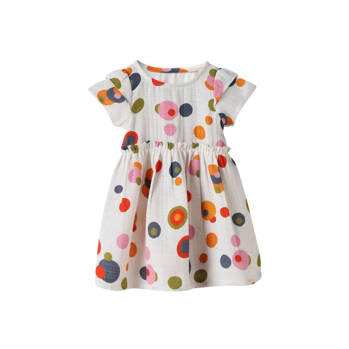 Dulaar Organic Muslin Dress - Bubble Pops