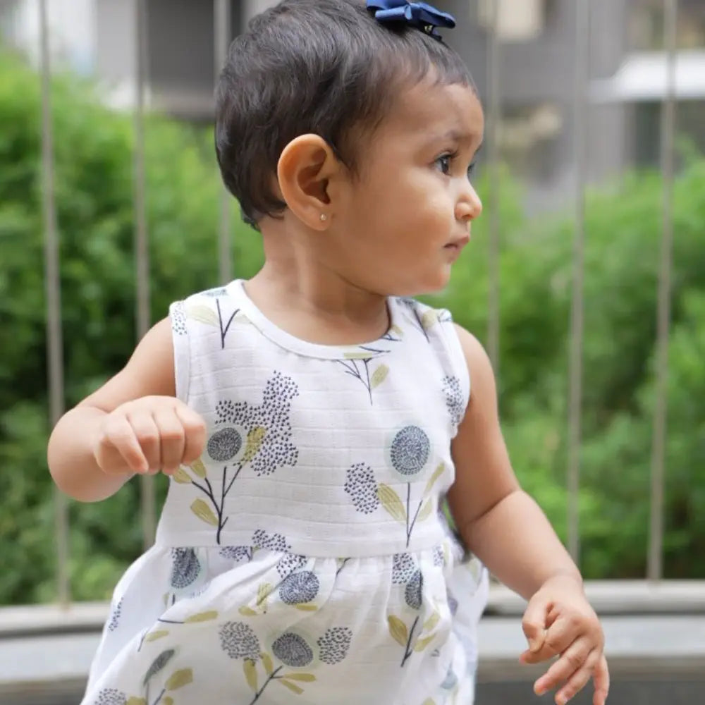 Dulaar Organic Muslin Dress - The Sparrow and Flower