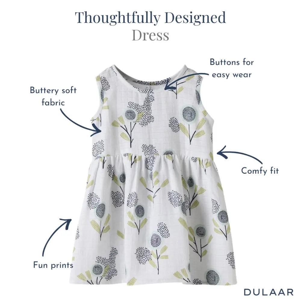 Dulaar Organic Muslin Dress - The Sparrow and Flower