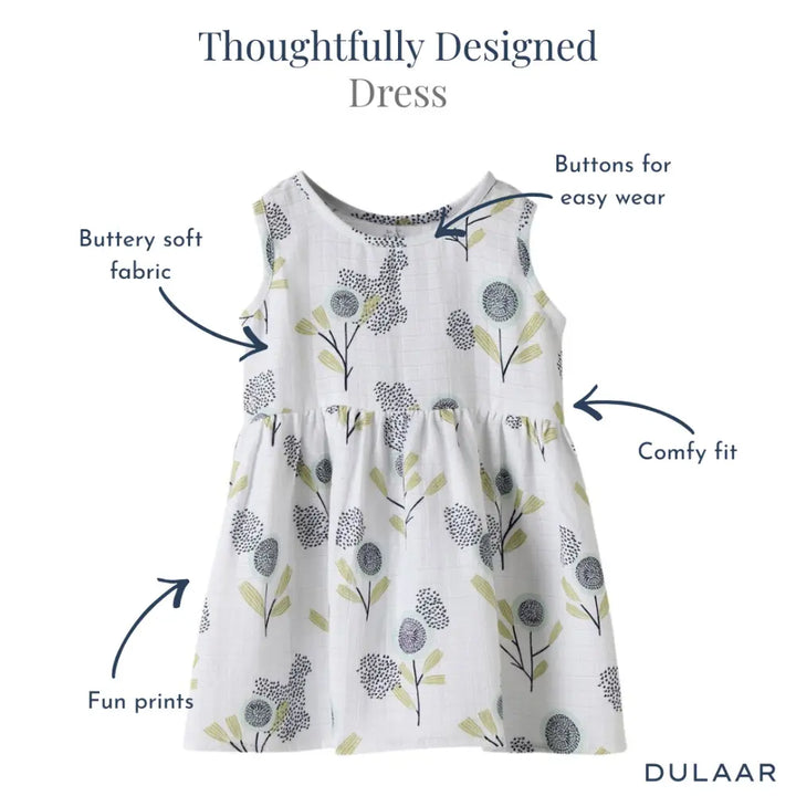 Dulaar Organic Muslin Dress - The Sparrow and Flower