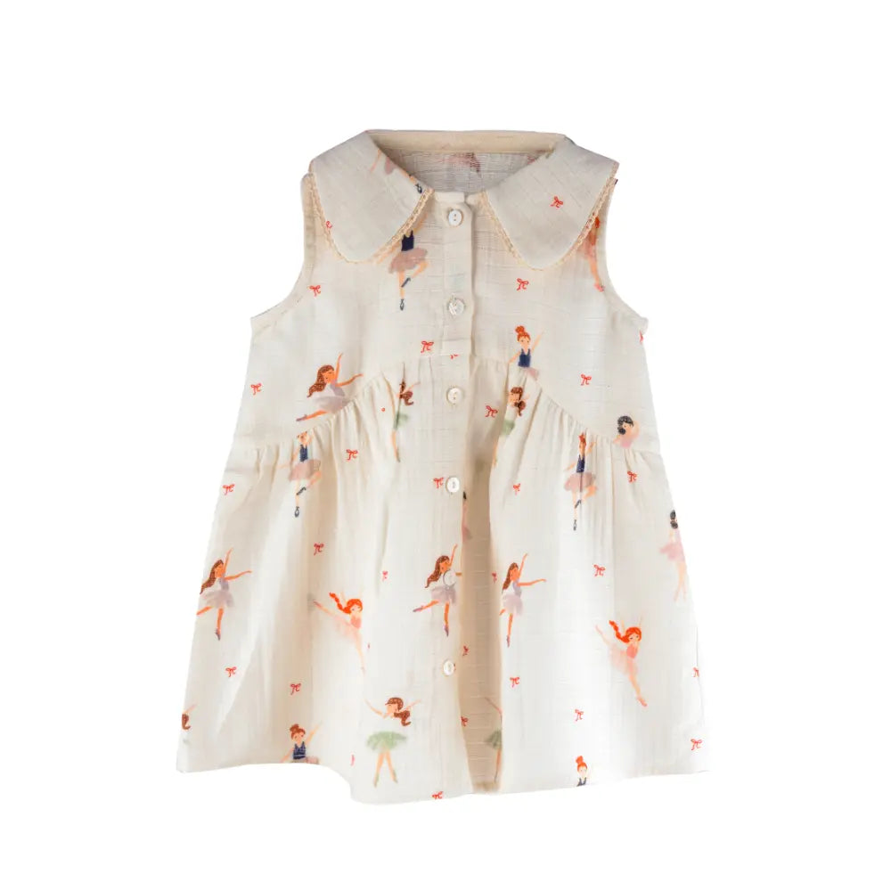 Dulaar Organic Muslin Dress - Little Ballerinas