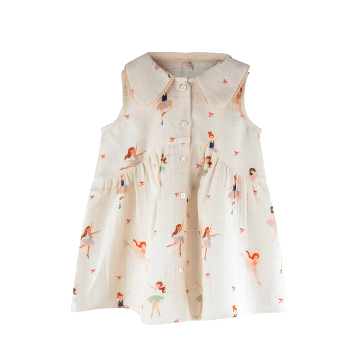 Dulaar Organic Muslin Dress - Little Ballerinas