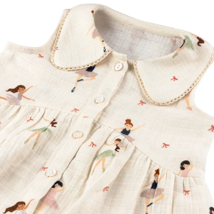Dulaar Organic Muslin Dress - Little Ballerinas