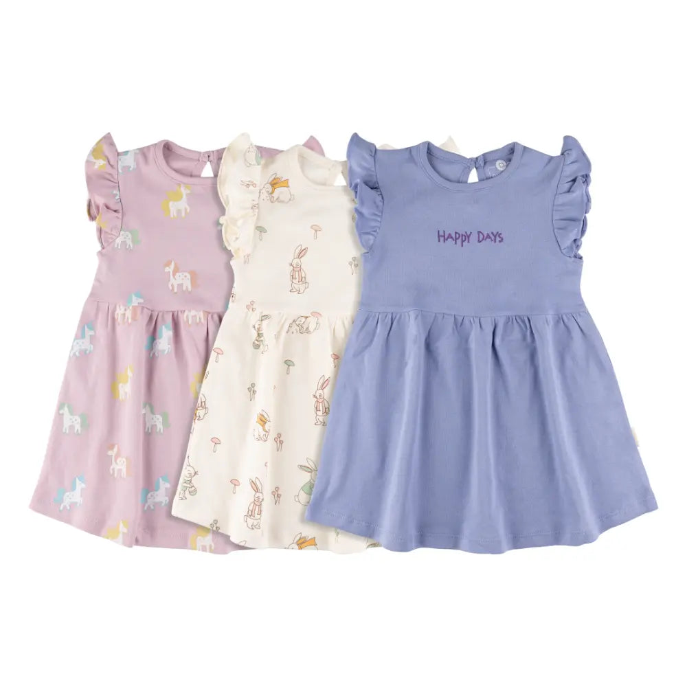 Dulaar Cotton Dress Wonderland - Set of 3
