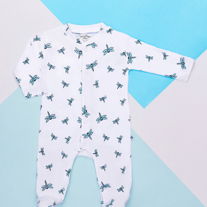 Cotton Bug Pyjama Romper - Dragonfly