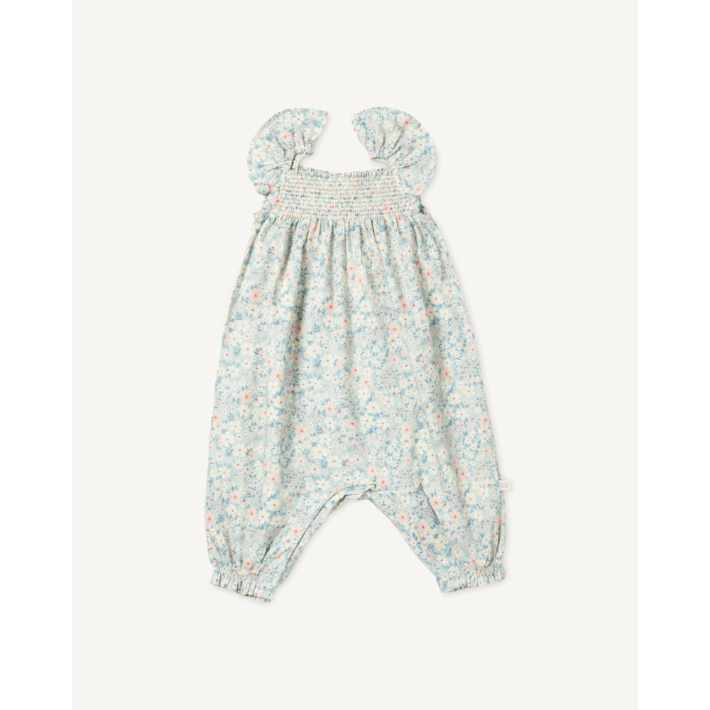 Early Sunday Printed Cotton Cambric Romper - Amelia