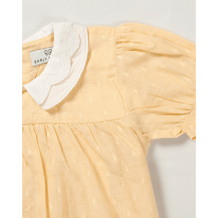 Early Sunday Swiss Dots Sukie Baby Dress &amp; Bloomer - Vanilla