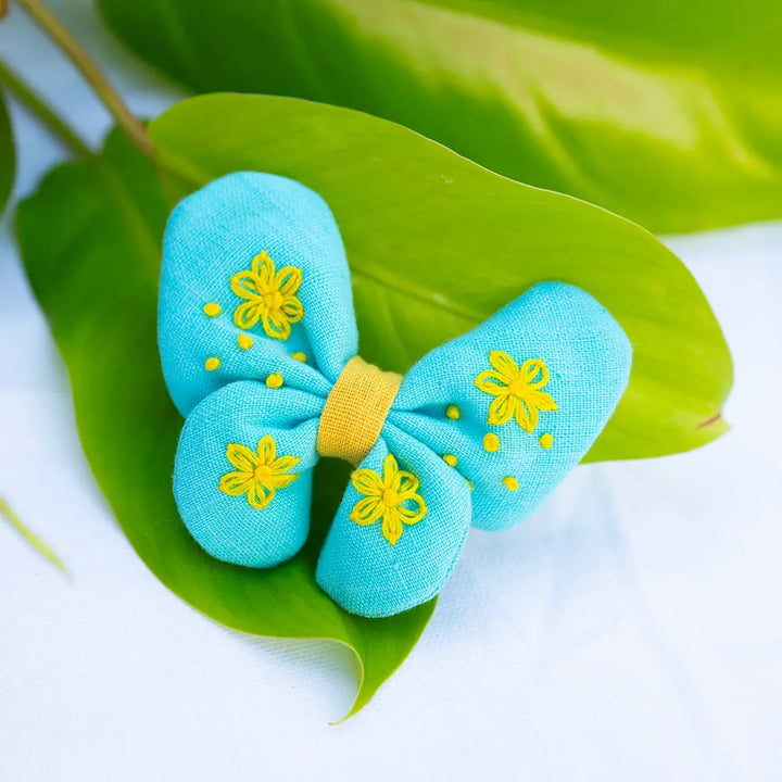 PureCloth.Co Butterfly Hair Clip For Girls  | Sky Blue