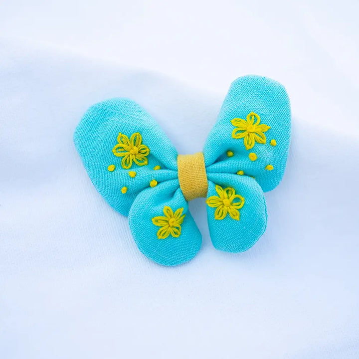 PureCloth.Co Butterfly Hair Clip For Girls  | Sky Blue