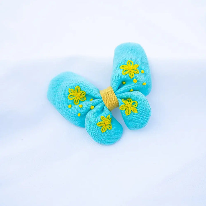 PureCloth.Co Butterfly Hair Clip For Girls  | Sky Blue