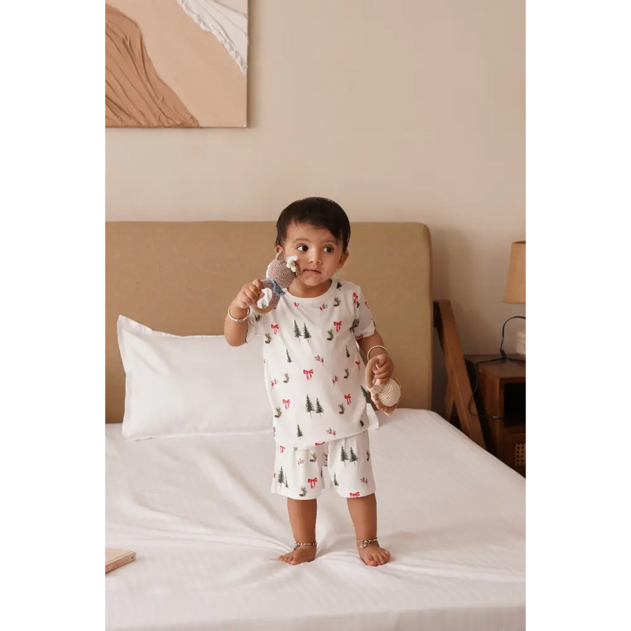 Bubz Bamboo Baby Co-rd Set - Soft Breathable Outfit - Woodland Cheers